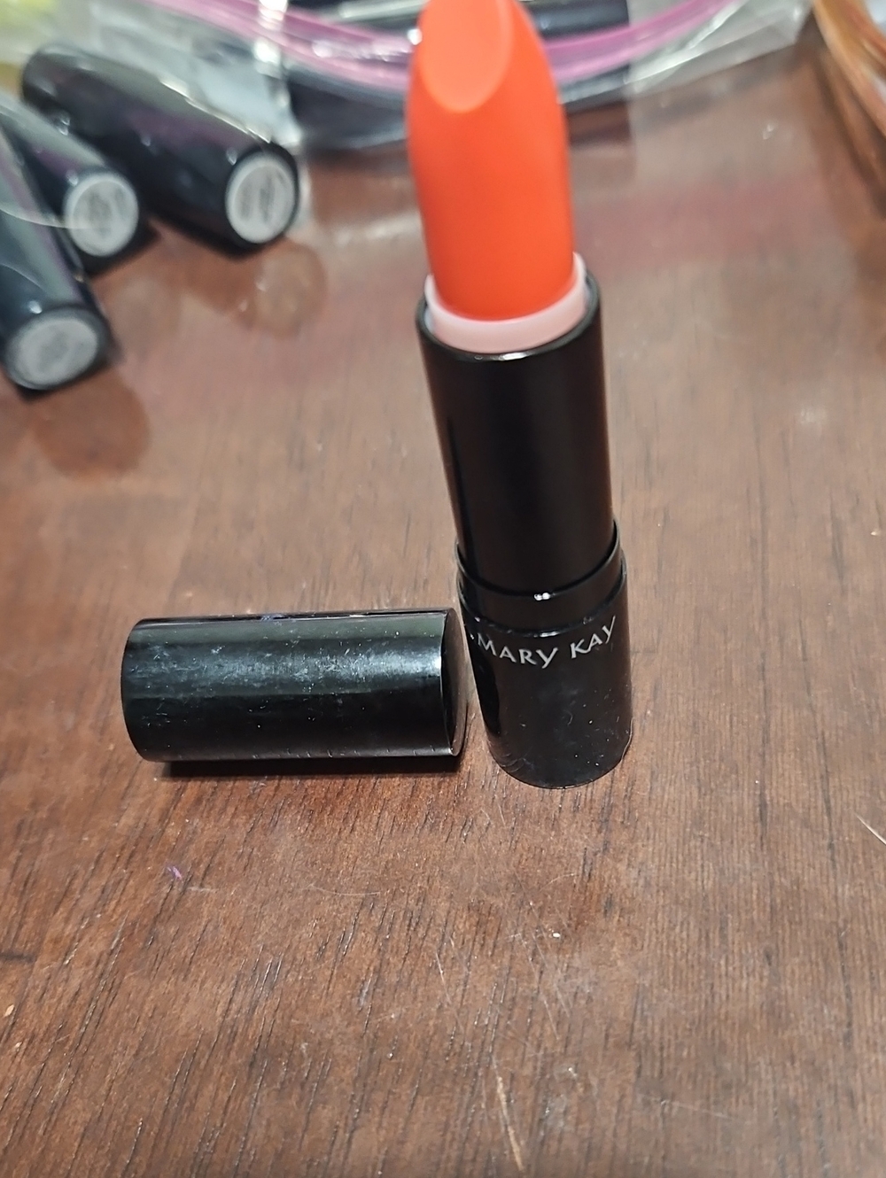 Mary Kay Bright Orange Lipstick - Creamy Matte Finish